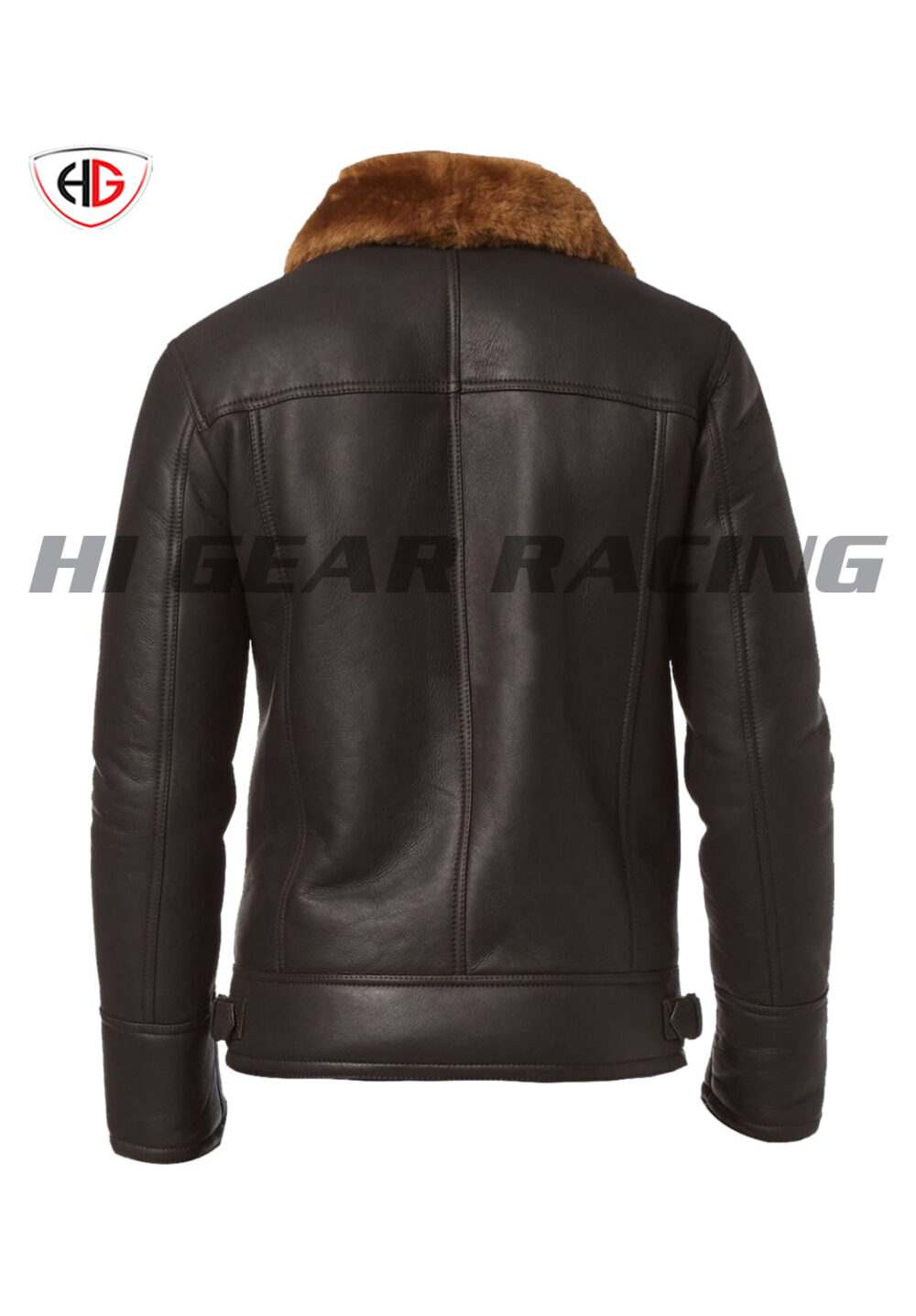 Hi Gear Racing BROWN/GINGER SHEARLING SHEEPSKIN FUR LEATHER - Image 2