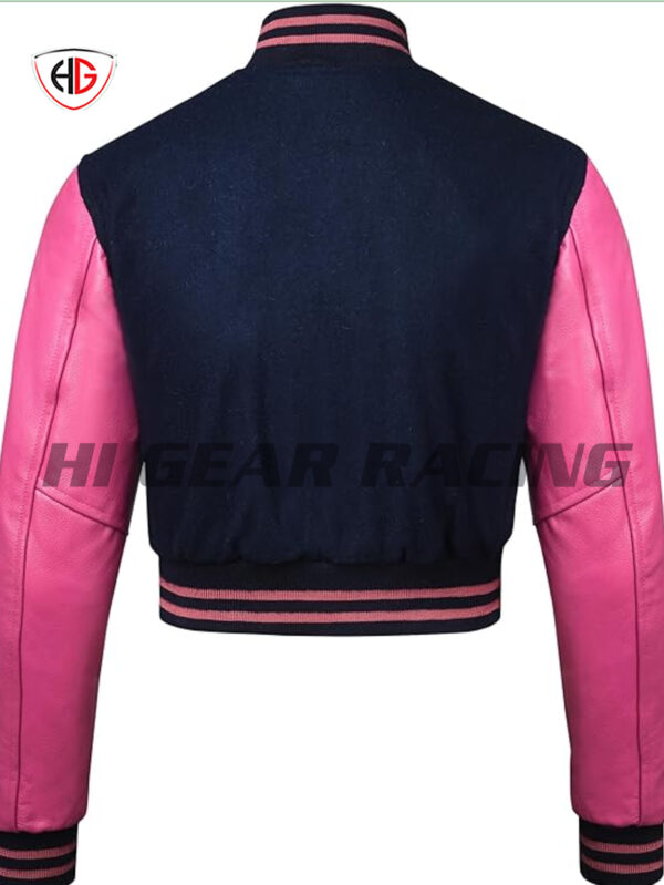Hi Gear Racing Warrior Gears Cropped Varsity Jacket Women - Premium Quality Leather - Image 2