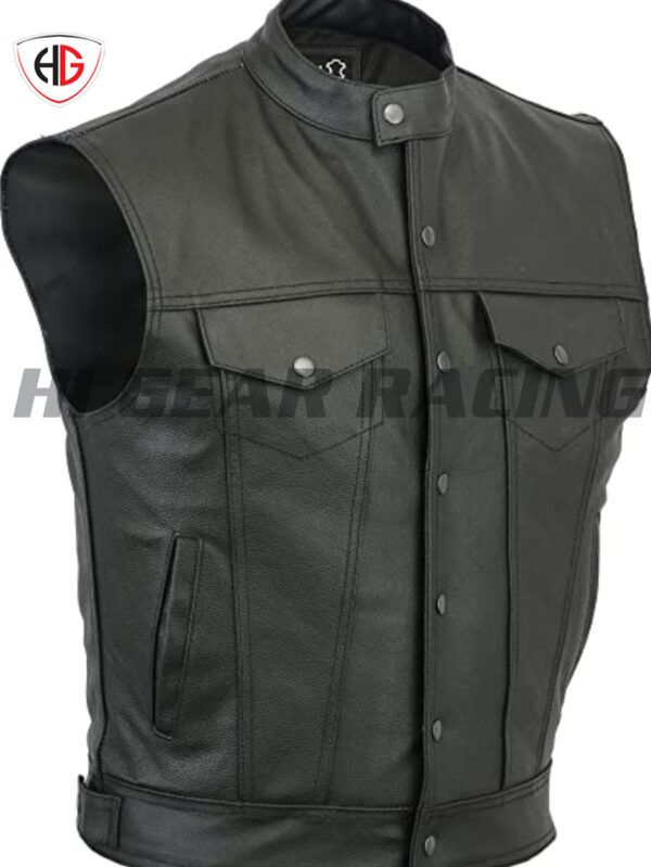 Hi Gear Racing Mens Genuine Leather Vest - Image 2