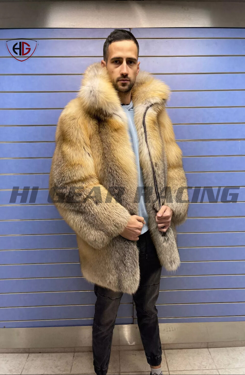 Premium Silver Fur Long Coat – Sophisticated Winter Fashion
