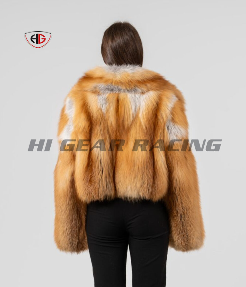 Fashion Short Real Cross Fox Fur Jacket for Women - Image 2