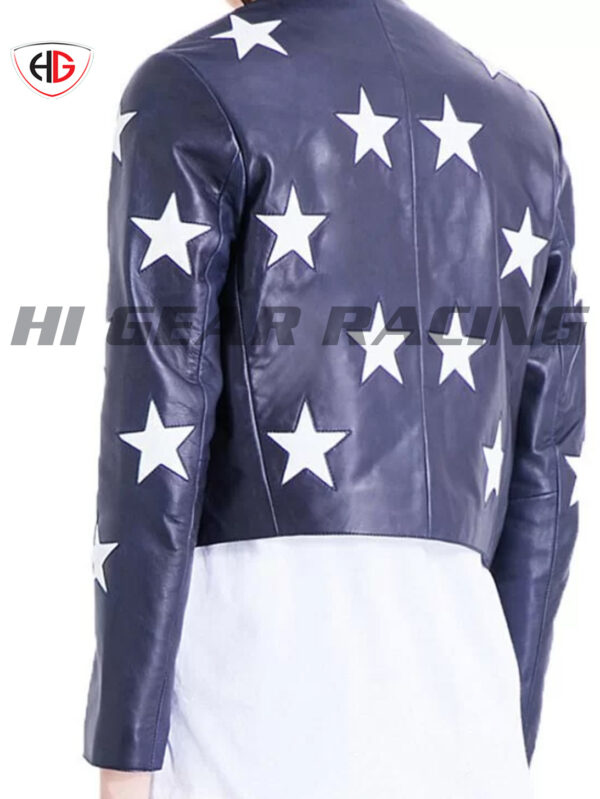 Chery Blossom Riverdale Star Printed Leather Jacket - Image 3
