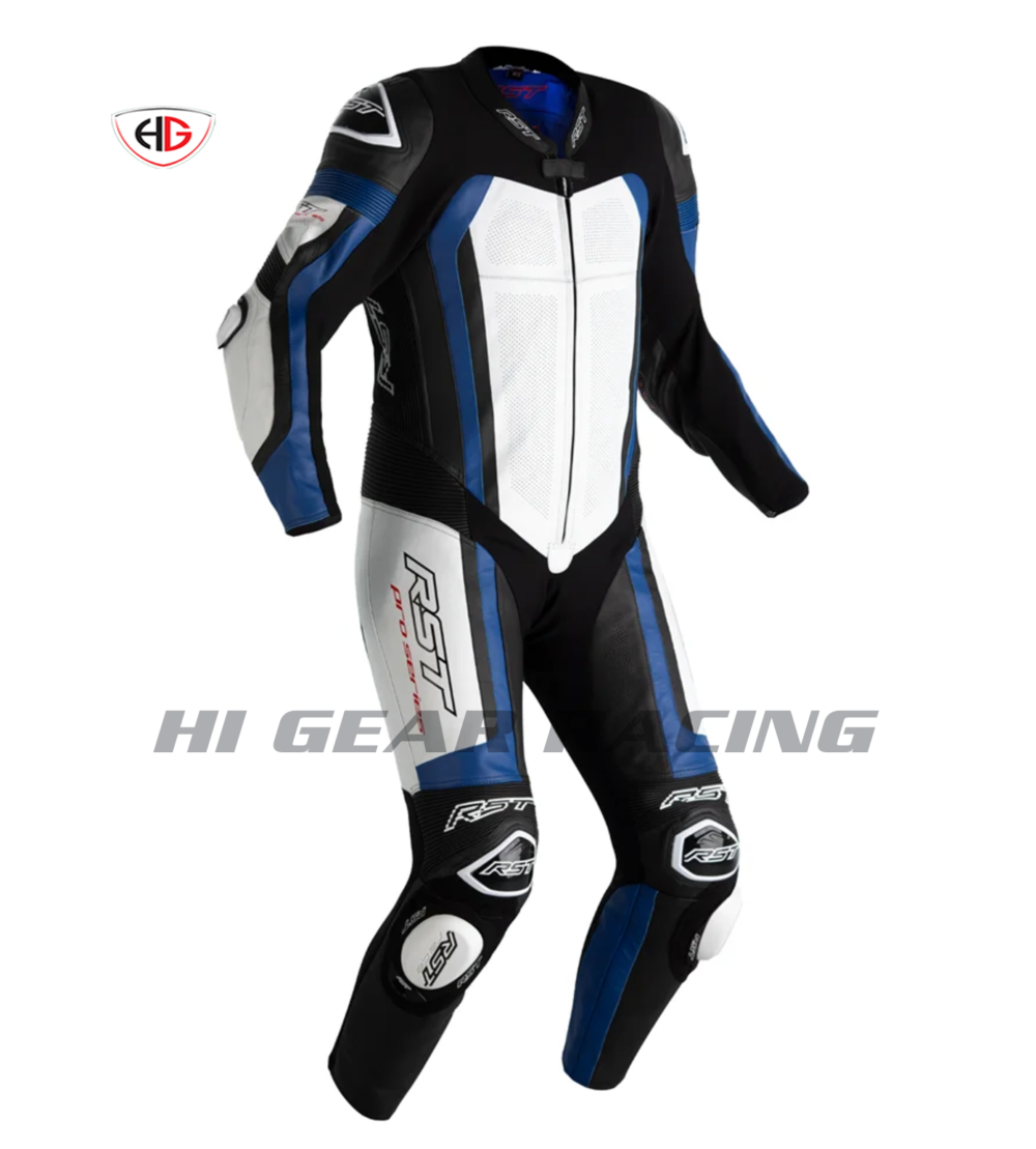 RST Pro Series Airbag Evo One Piece Leathers Motorcycle Motorbike  Blue