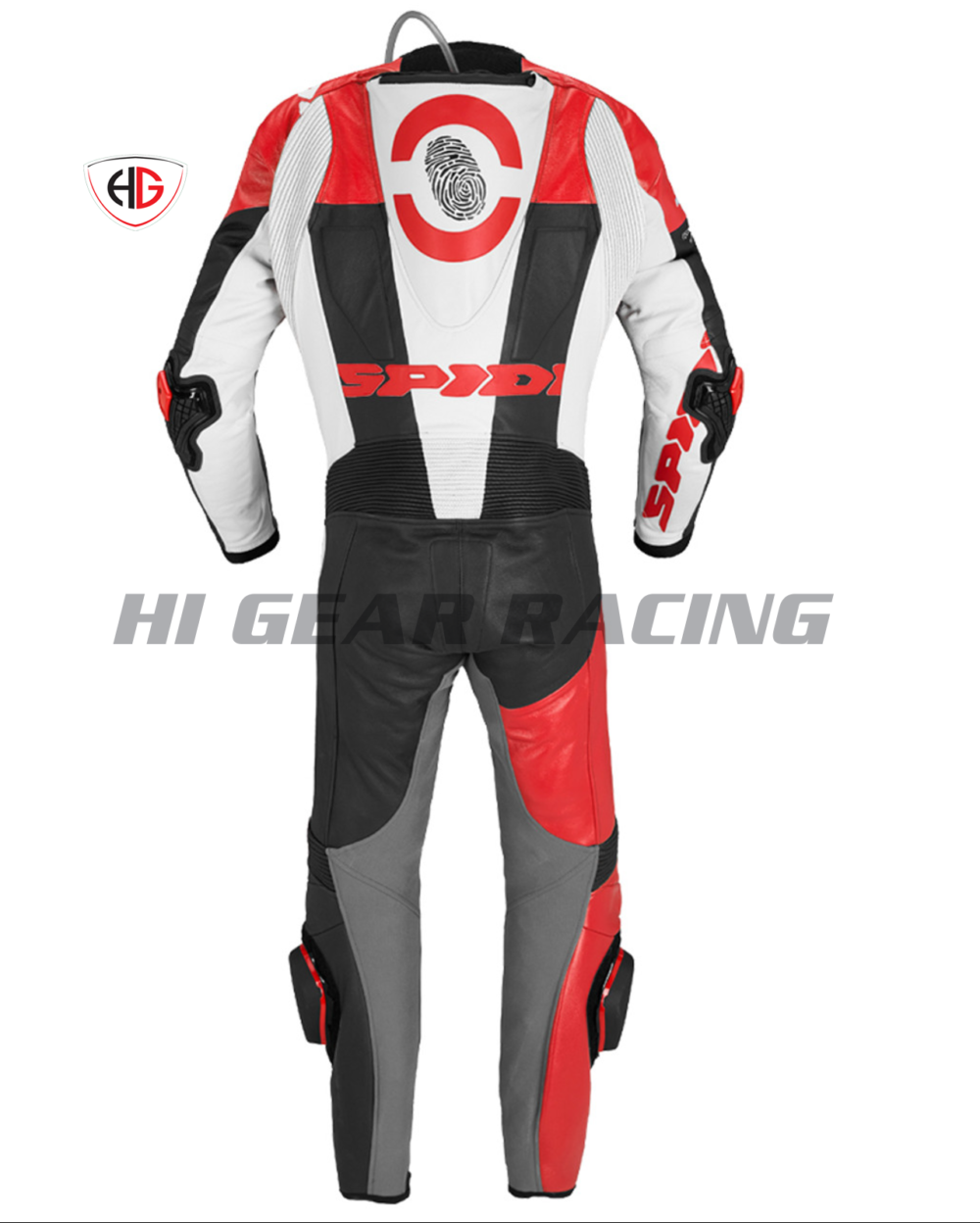 Spidi DP-PROGRESSIVE TOURING Motorcycle 2pc Leather Suit - Red - Image 2