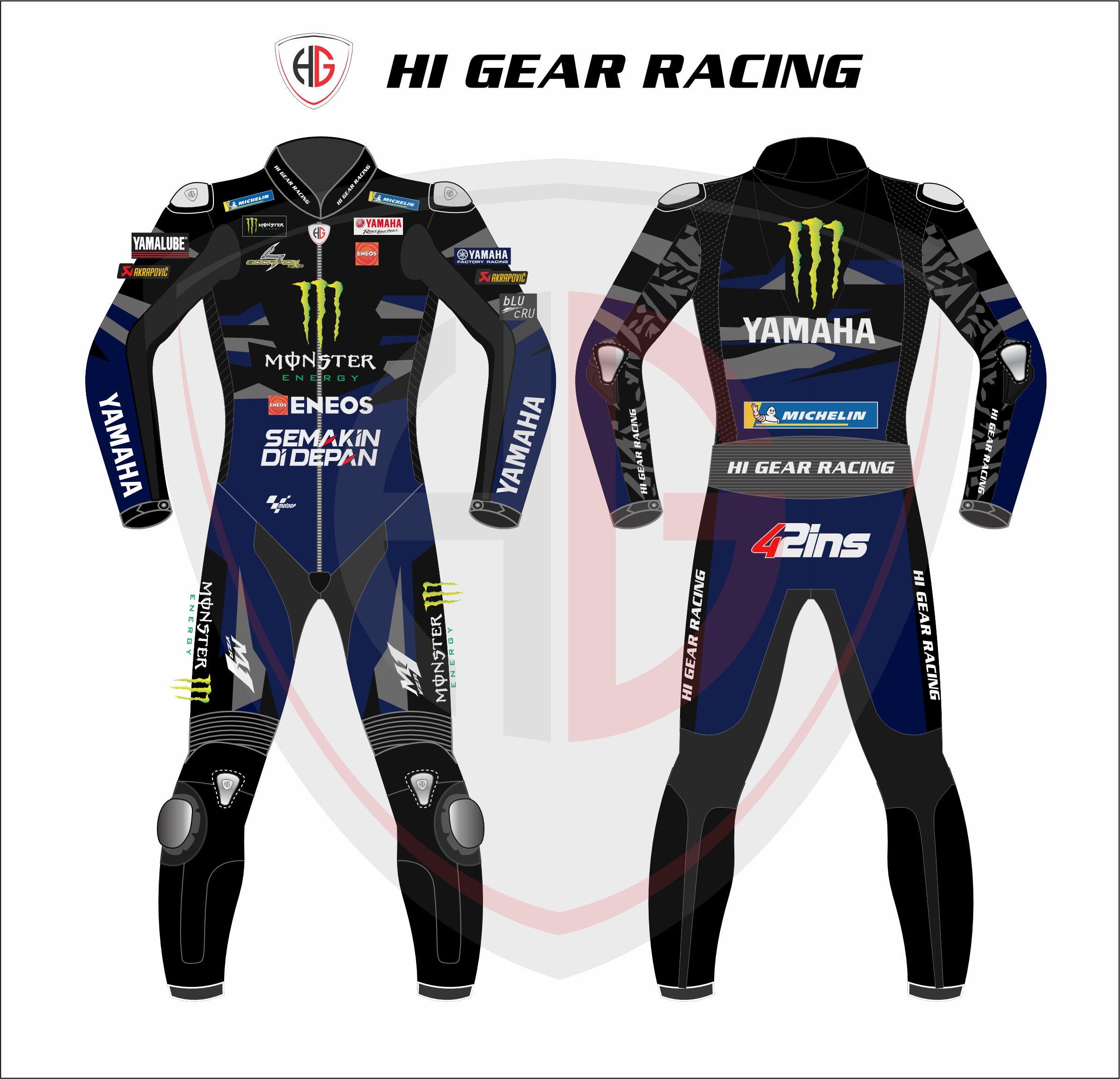 Alex Rins 2024 Monster Energy Yamaha Race Suit