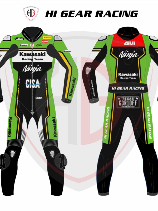 KAWASAKI LEATHER RACE SUIT GARRETT GERLOFF SBK 2025