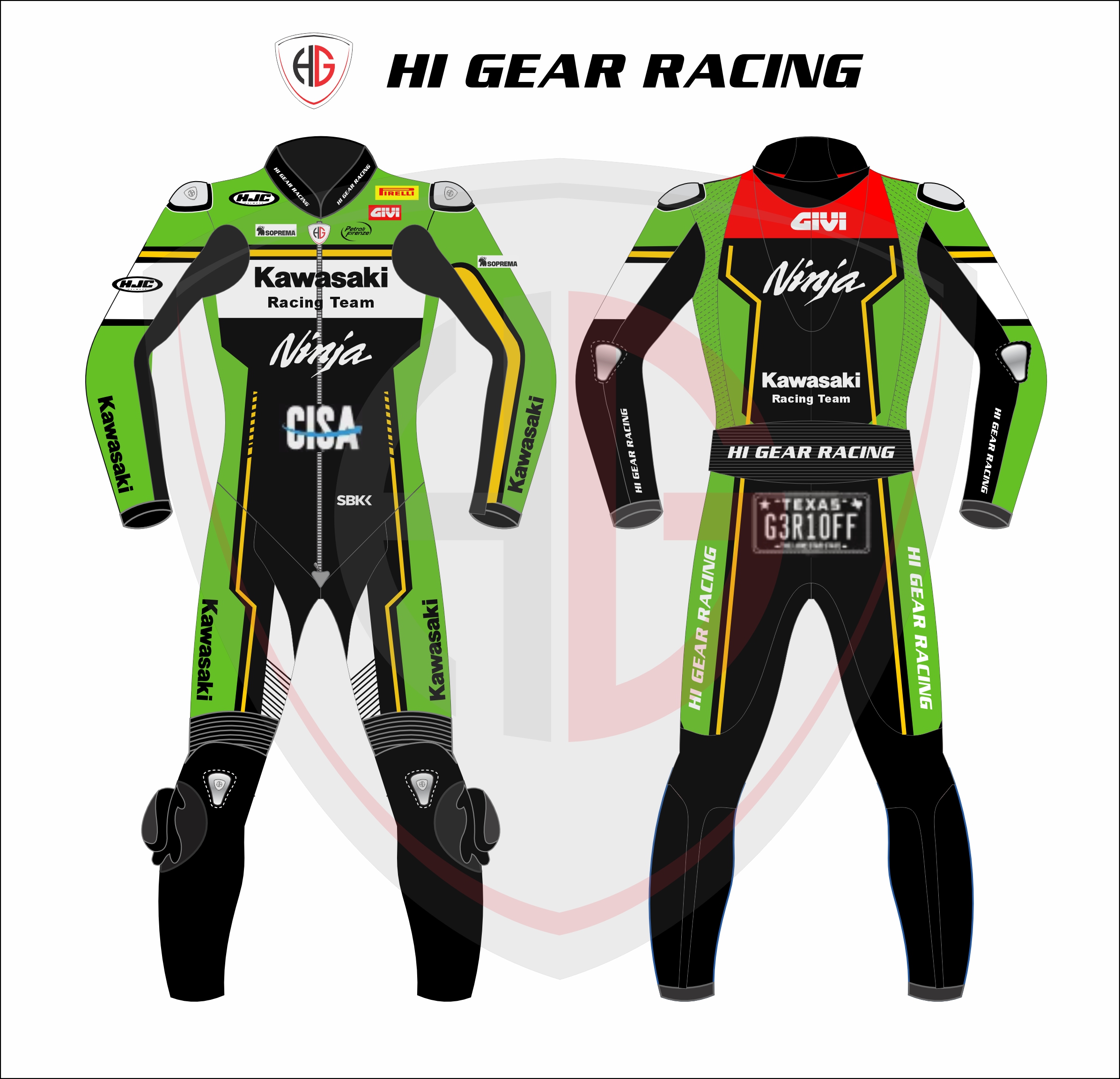 KAWASAKI LEATHER RACE SUIT GARRETT GERLOFF SBK 2025